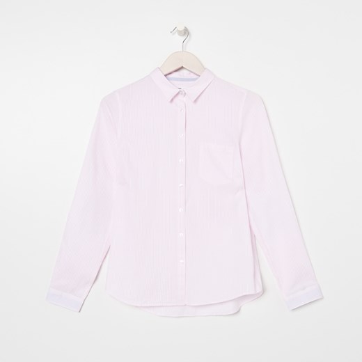 Sinsay - Koszula z łatkami na łokciach - Różowy Sinsay L promocyjna cena Sinsay