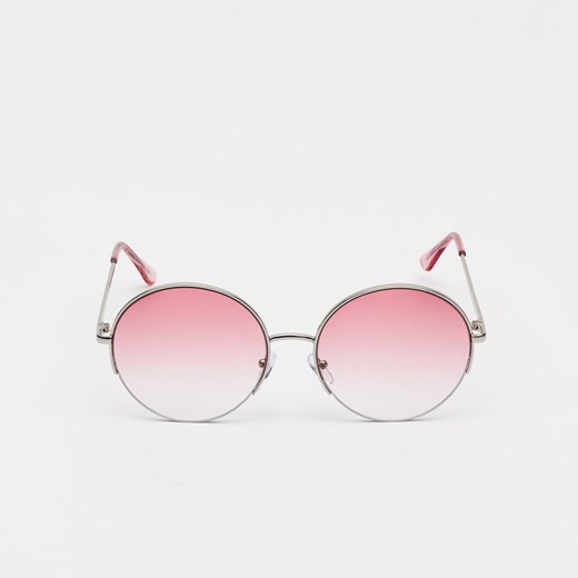 Sinsay - Okulary przeciwsłoneczne z barwionym szkłem - Różowy Sinsay Jeden rozmiar okazja Sinsay