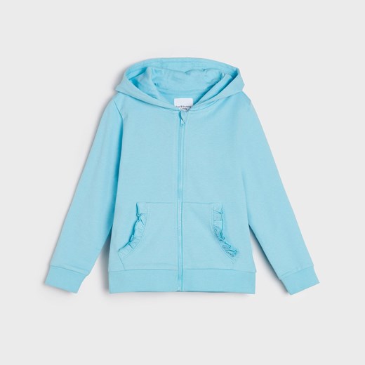 Sinsay - Bluza z falbankami - Turkusowy Sinsay 98 Sinsay