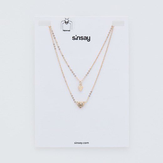 Sinsay - Naszyjnik - Złoty Sinsay Jeden rozmiar okazyjna cena Sinsay
