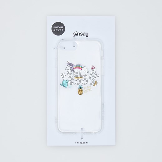 Sinsay - Etui iPhone 6/6S/7/8 - Biały Sinsay Jeden rozmiar okazja Sinsay