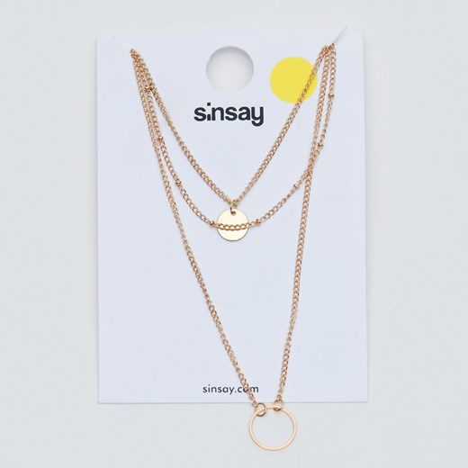 Sinsay - Naszyjnik - Złoty Sinsay Jeden rozmiar wyprzedaż Sinsay
