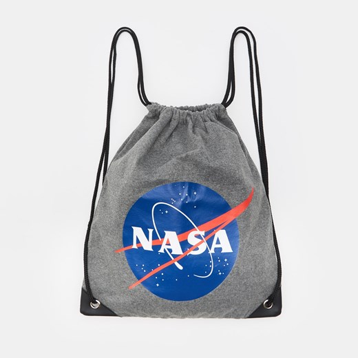 Sinsay - Plecak worek NASA - Jasny szary Sinsay Jeden rozmiar Sinsay okazyjna cena