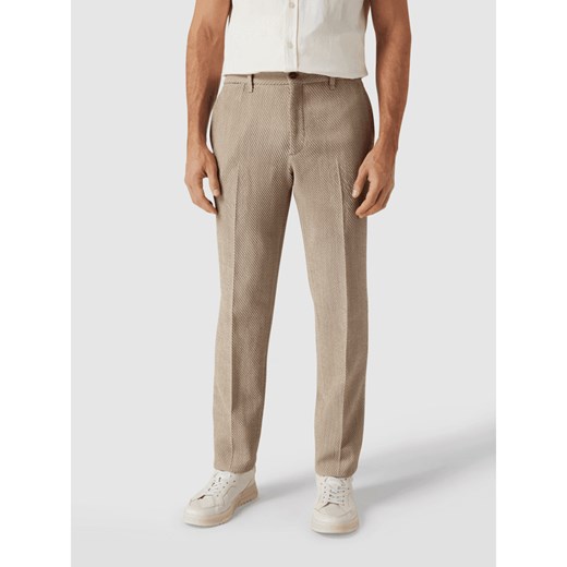 Spodnie materiałowe z fakturowanym wzorem model ‘Pantaloni’ Emporio Armani 54 Peek&Cloppenburg 