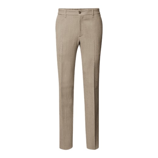 Spodnie materiałowe z fakturowanym wzorem model ‘Pantaloni’ Emporio Armani 52 Peek&Cloppenburg 