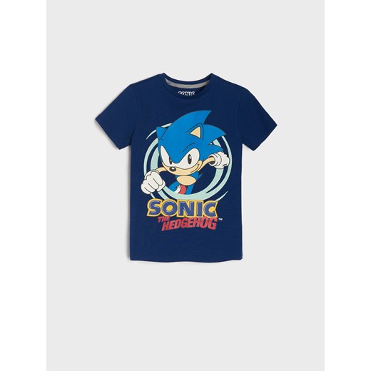 Sinsay - Koszulka Sonic the Hedgehog - Granatowy Sinsay 110 Sinsay