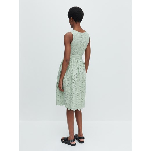 Reserved - Ażurowa sukienka - Zielony Reserved 40 Reserved okazyjna cena