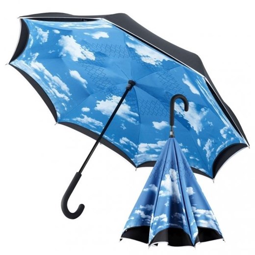 FARE®-Contrary Sky chmury parasol odwrotny z odblaskową lamówką Fare  Parasole MiaDora.pl