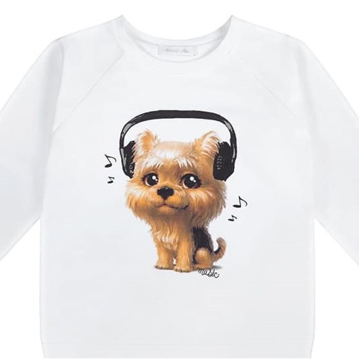 Bluza dziecięca HAPPY DOG ecru NewYorkStyle Ewa Collection 110 wyprzedaż NYS