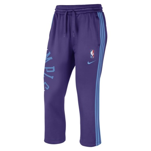 Damskie spodnie z dzianiny Los Angeles Lakers Courtside Nike NBA - Fiolet Nike S Nike poland