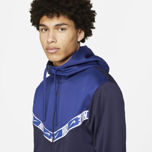 Męska bluza z kapturem i zamkiem na całej długości Nike Sportswear - Niebieski Nike L Nike poland