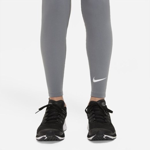 Legginsy dla dużych dzieci (chłopców) Nike Pro Dri-FIT - Szary Nike M okazyjna cena Nike poland