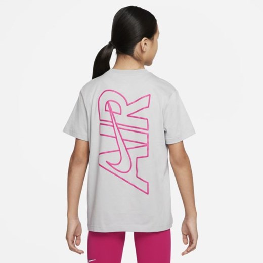T-shirt dla dużych dzieci (dziewcząt) Nike Air - Szary Nike XL Nike poland