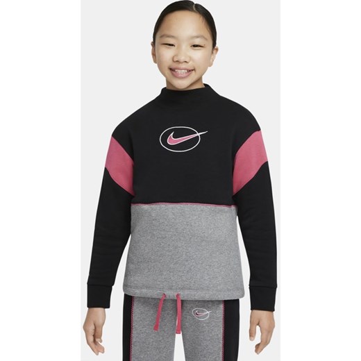 Dzianinowa bluza z długim rękawem i półgolfem dla dużych dzieci (dziewcząt) Nike Nike M Nike poland