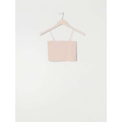 Sinsay - Crop top na ramiączkach - Beżowy Sinsay S Sinsay