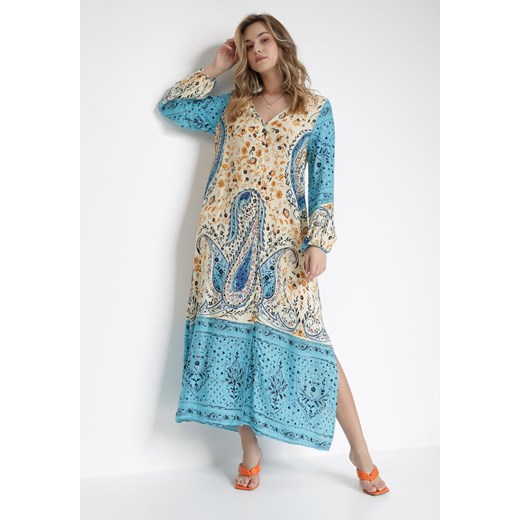 Kremowa Sukienka Phelamia ze sklepu Born2be Odzież w kategorii Sukienki - zdjęcie 130117431