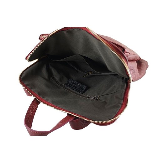 Modny plecak skórzany - Barberini's - Szary Barberini`s uniwersalny Barberinis