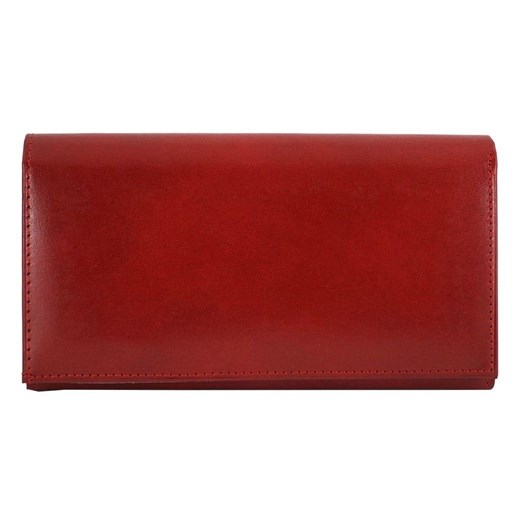 Klasyczne portfele skórzane damskie - Barberini's - Czerwony ze sklepu Barberinis w kategorii Portfele damskie - zdjęcie 130121332