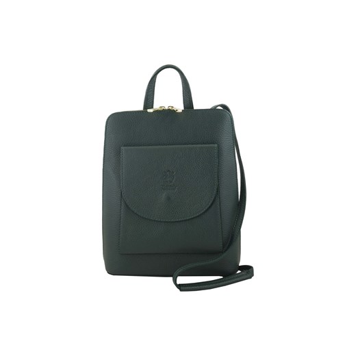 Plecak skórzany / listonoszka - Casual 2w1 - Zielony ciemny ze sklepu Barberinis w kategorii Plecaki - zdjęcie 130121674