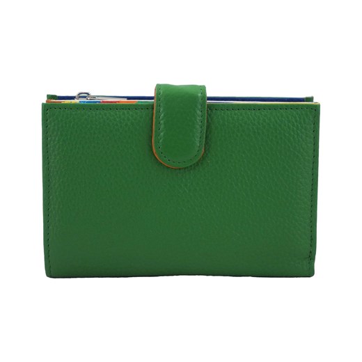 Skórzane portfele z ochroną kart RFID - Zielone ze sklepu Barberinis w kategorii Portfele damskie - zdjęcie 130121772