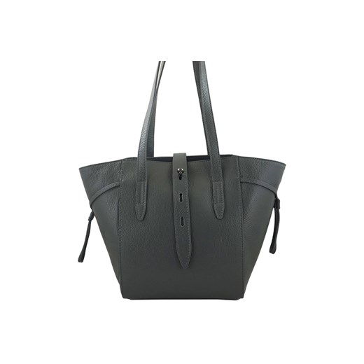 Klasyczna i elegancka torebka damska - Szara ciemna ze sklepu Barberinis w kategorii Torby Shopper bag - zdjęcie 130123134