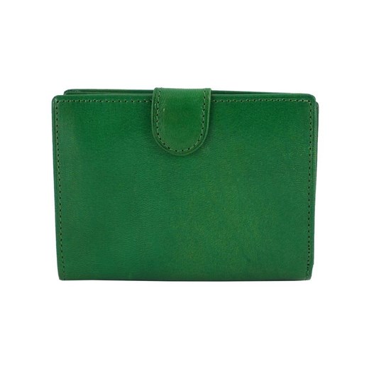 Skórzany portfel klasyczny - Barberini's - Zielony Barberini`s uniwersalny Barberinis