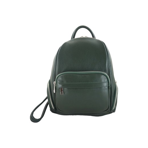 Plecaki skórzane damskie CASUAL - Zielony ciemny ze sklepu Barberinis w kategorii Plecaki - zdjęcie 130128803