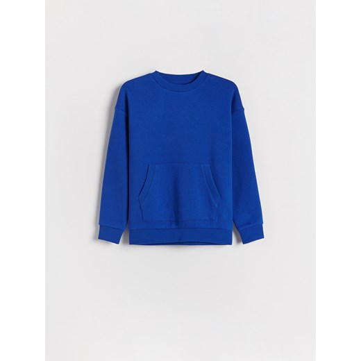 Reserved - Oversizowa bluza z kieszenią - Niebieski Reserved 158 Reserved