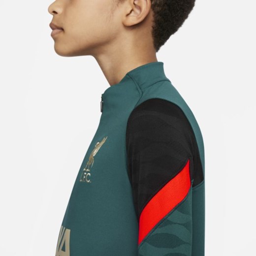 Treningowa koszulka piłkarska dla dużych dzieci Liverpool FC Strike - Zieleń Nike XS Nike poland