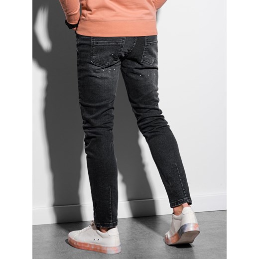 Spodnie męskie jeansowe 936P - czarne Edoti.com XL okazyjna cena Edoti.com