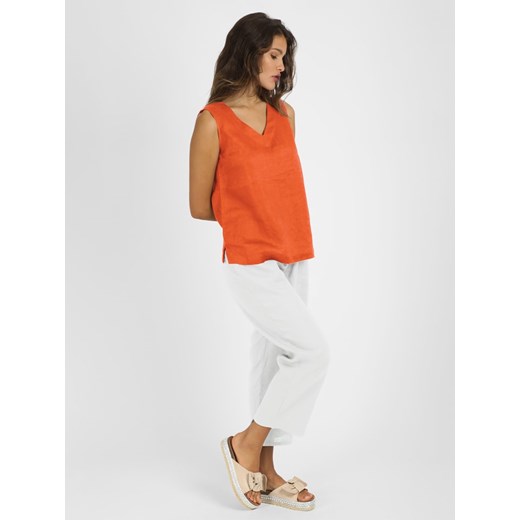 Lniany top w kolorze pomarańczowym Mint & Mia 38 promocja Limango Polska