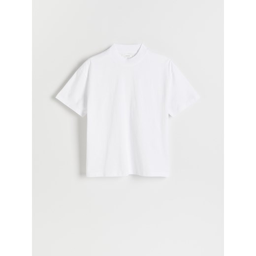 Reserved - T-shirt boxy - Biały Reserved L Reserved