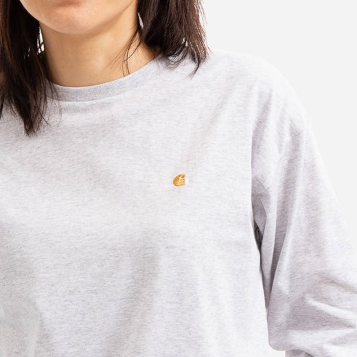 Koszulka damska Carhartt WIP Longsleeve Chase T-Shirt I029968 ASH HEATHER/GOLD XS sneakerstudio.pl
