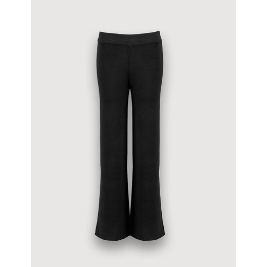 Czarne dzianinowe spodnie z lekko rozszerzaną nogawką Molton S Molton
