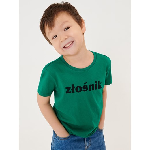 Sinsay - Koszulka z nadrukiem - Zielony Sinsay 110 Sinsay