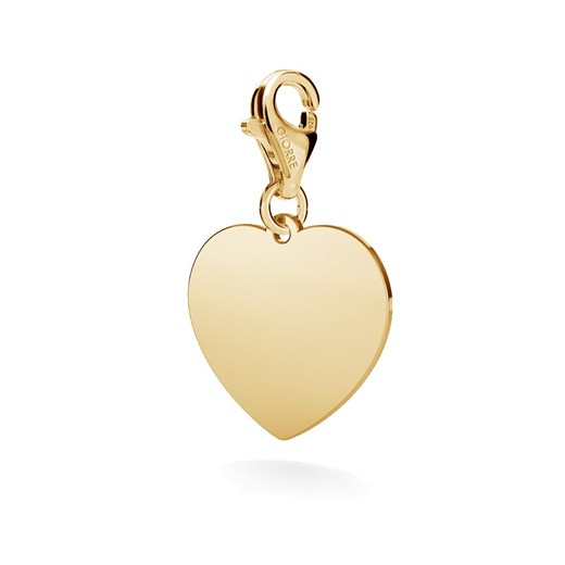 Srebrny charms serce zawieszka beads grawer 925 : Srebro - kolor pokrycia - Giorre GIORRE
