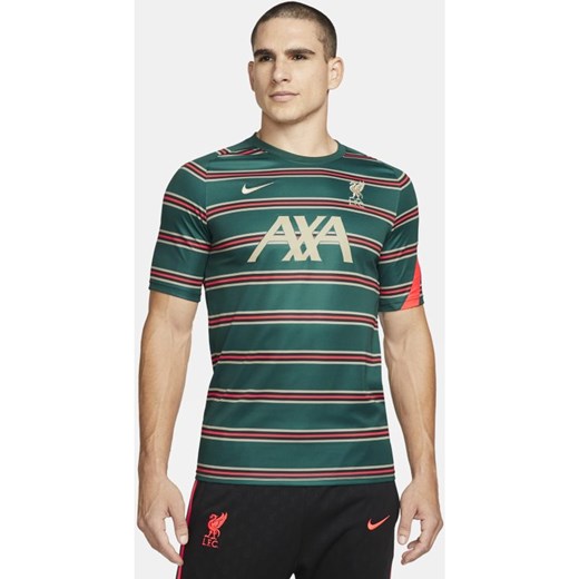 Męska przedmeczowa koszulka piłkarska z krótkim rękawem Liverpool FC - Zieleń Nike M promocyjna cena Nike poland