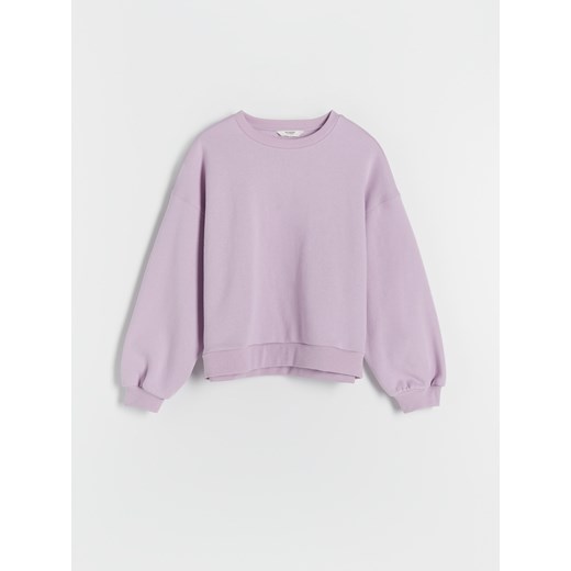 Reserved - Bluza z dresowej dzianiny - Fioletowy Reserved M Reserved