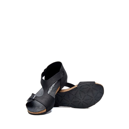 Skórzane sandały w kolorze czarnym Comfortfusse 37 wyprzedaż Limango Polska