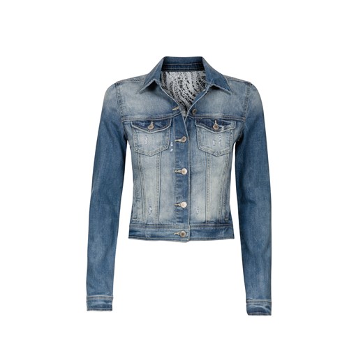 Klasyczne jeansowa kurtka denimbox-pl niebieski bawełniane