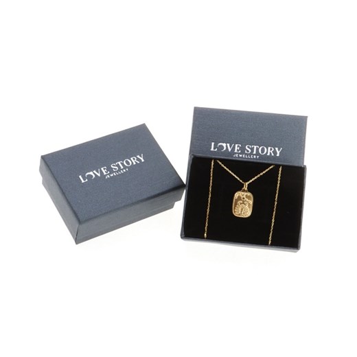 Naszyjnik srebrny złocony ze znakiem zodiaku Skorpion Love Story Jewelllery ECLA