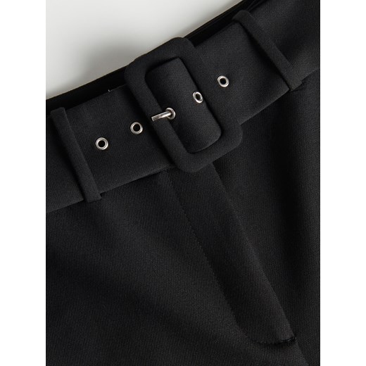 Reserved - Spodnie z paskiem - Czarny Reserved XS Reserved
