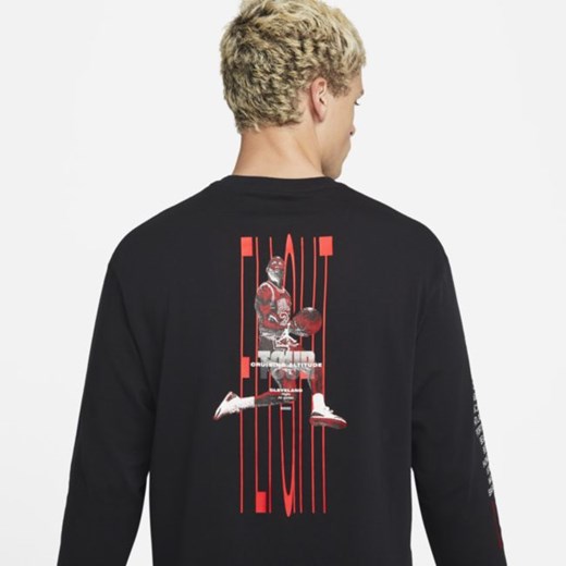 Męski T-shirt z długim rękawem Jordan Flight Heritage '85 - Czerń Jordan XL okazja Nike poland