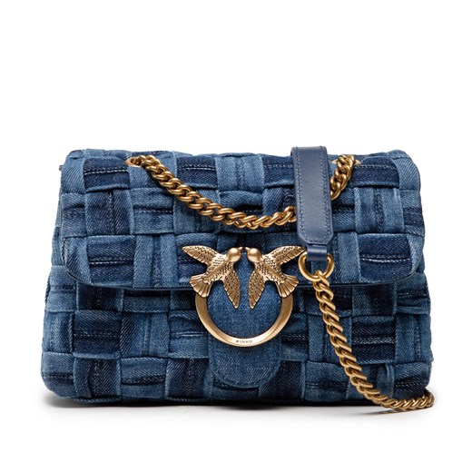 Torebka PINKO - Love Mini Puff Denim Intrecciato PE 22 PLTT 1P22PS Y82P Navy Pinko eobuwie.pl