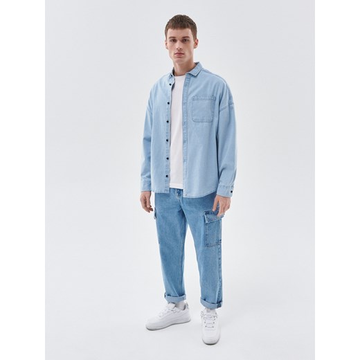 Cropp - Jeansowa koszula - Niebieski Cropp M Cropp