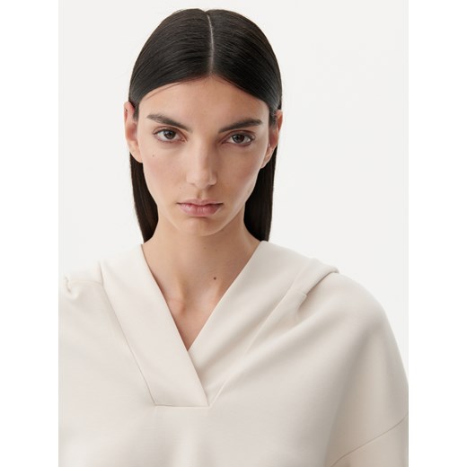 Reserved - Bluza z kapturem - Kremowy Reserved M Reserved