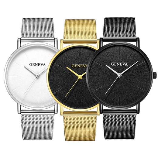 HIT Blogerek Damski Zegarek Złoty Srebrny Genewa Jewelry & Watches wyprzedaż Edibazzar