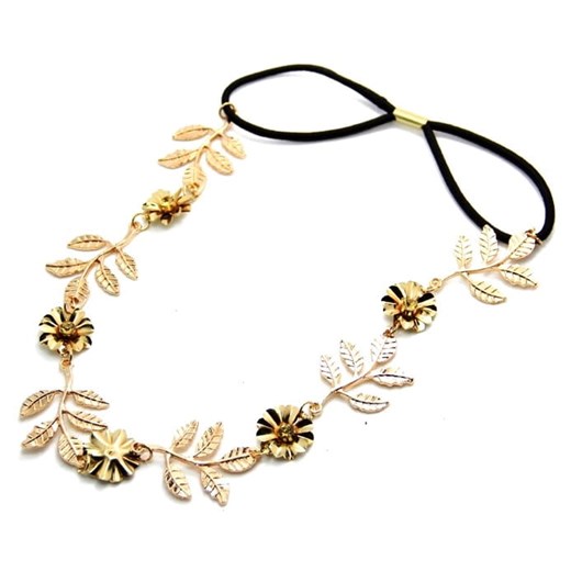 Metalowa Opaska do włosów złota kwiaty listki Jewelry & Watches promocja Edibazzar
