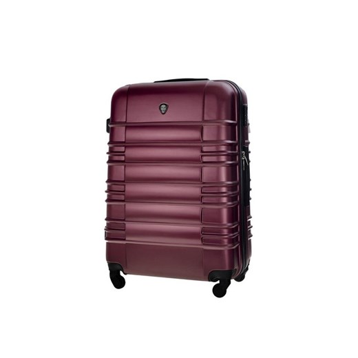 Średnia walizka podróżna M STL838 burgundowa Solier  okazyjna cena Skorzana.com