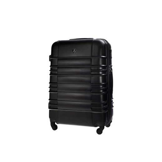 Średnia walizka podróżna M STL838 czarna Solier  wyprzedaż Skorzana.com